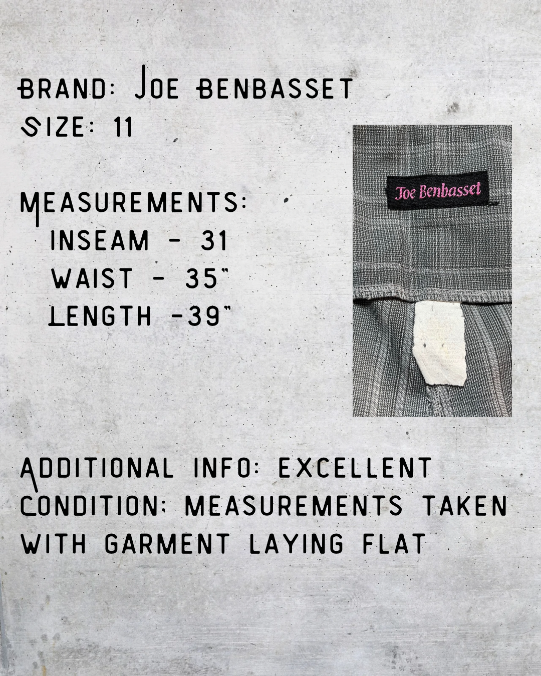 Power Plaid Low-Rise Pants - Size 11