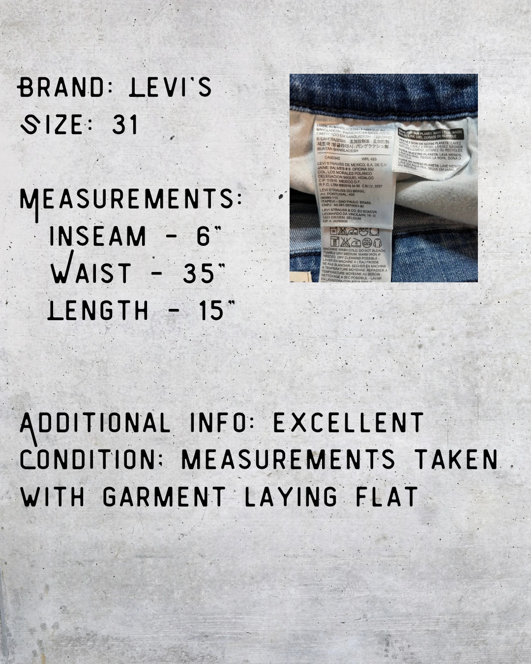 Levi’s Easy Rider Cutoffs - Size 31