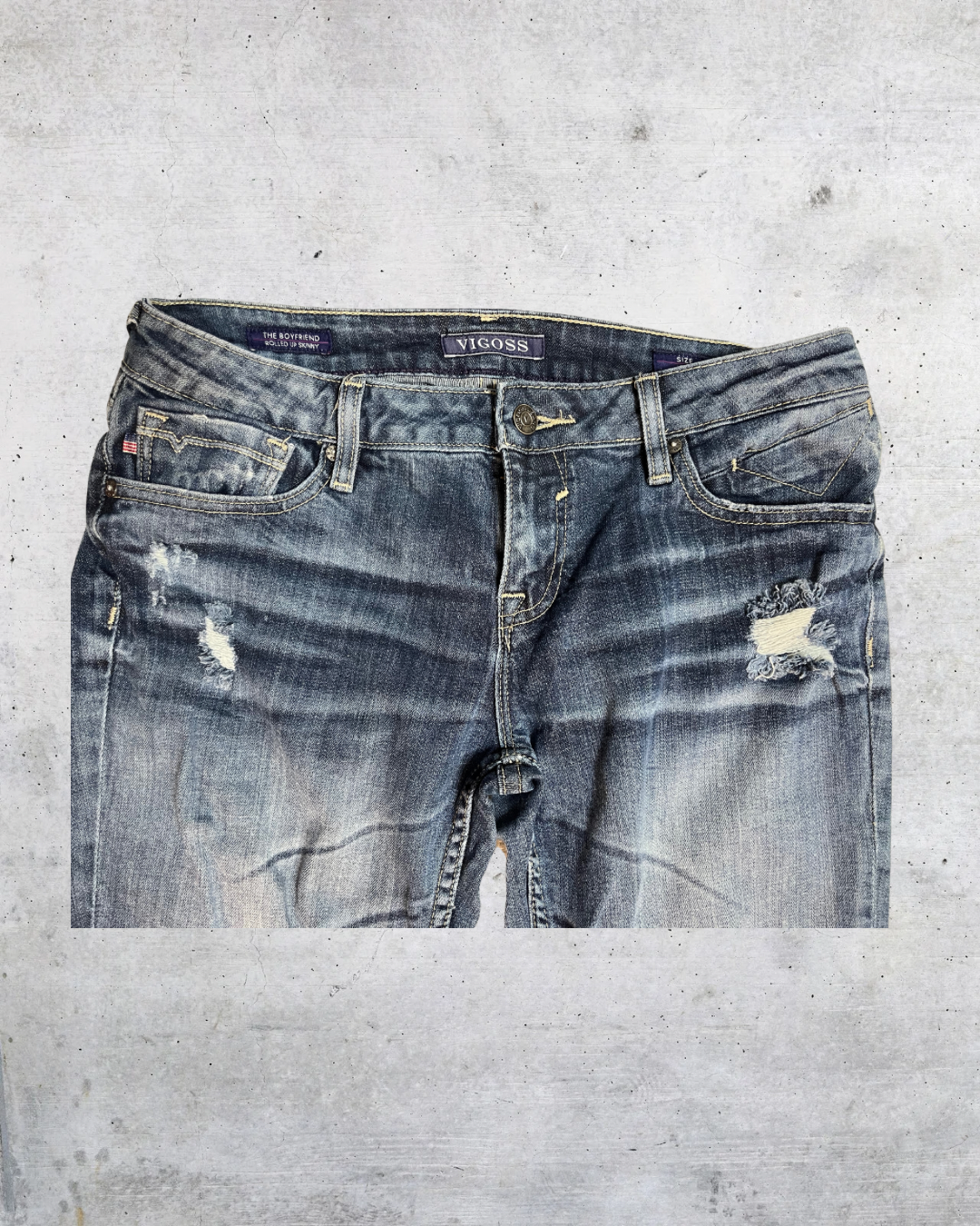 Vigoss “The Boyfriend” Distressed Skinny Jeans - Size 5