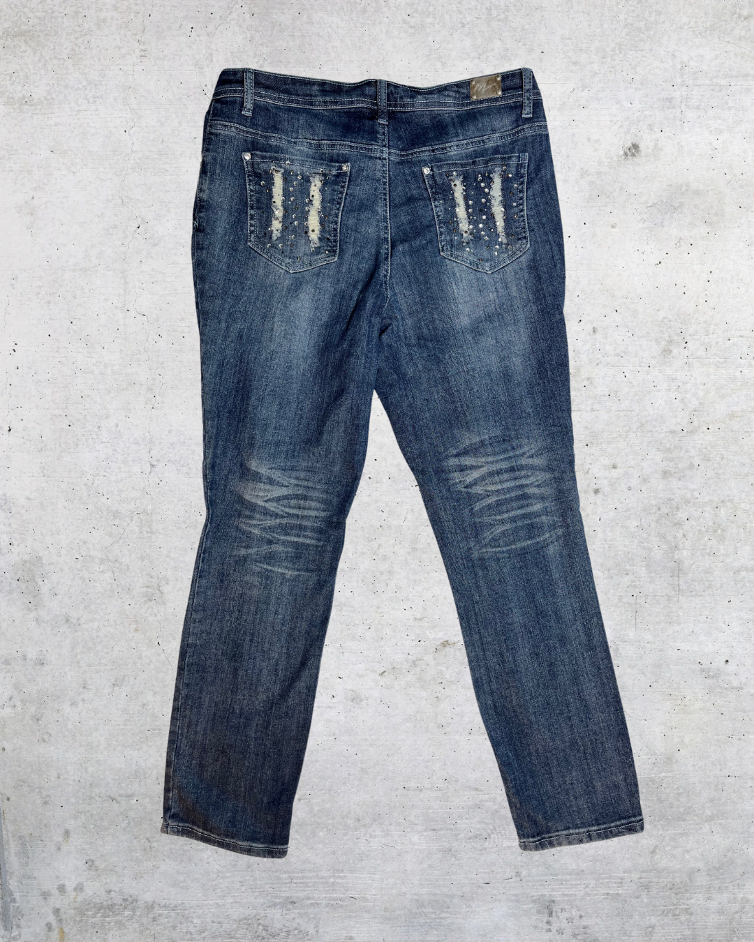 Rhinestone Rager Jeans - Size 8