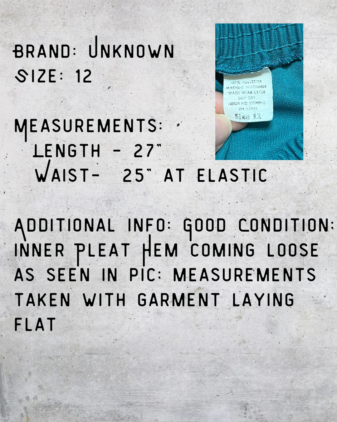 Teal the Show Vintage Skirt - Size 10