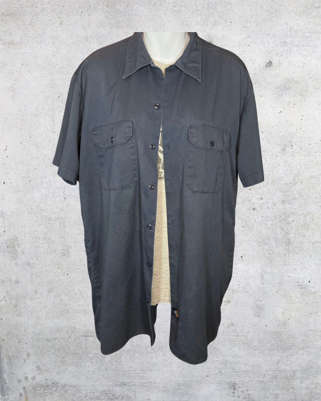 Navy Not-So-Boring Button-Up by Dickies - Medium