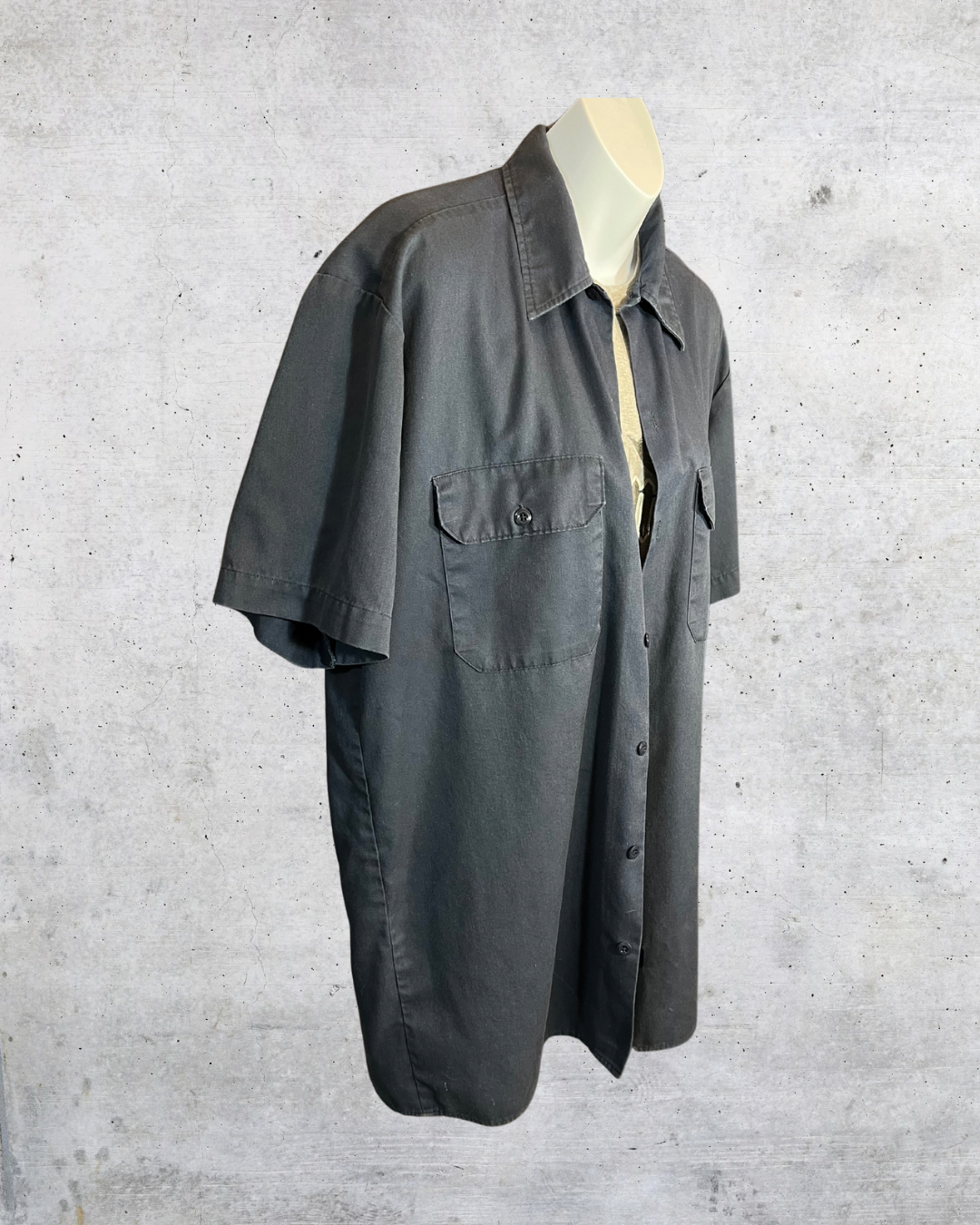 Navy Not-So-Boring Button-Up by Dickies - Medium