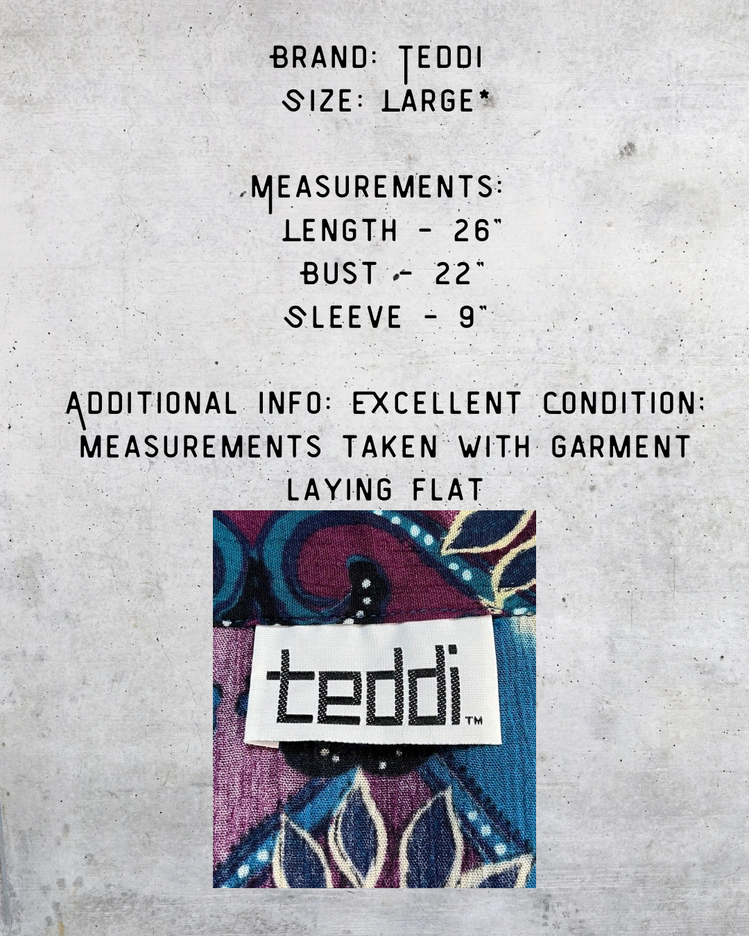 Teddi Vintage Abstract Button-Up - Large