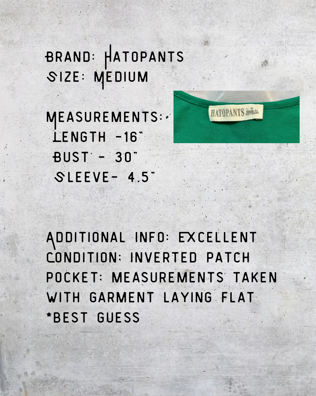Green Cropped Tee by Hatopants