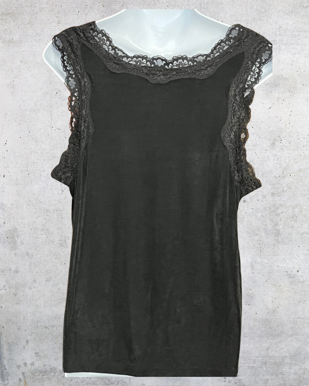 Mirasol Black Lace-Trim Tank