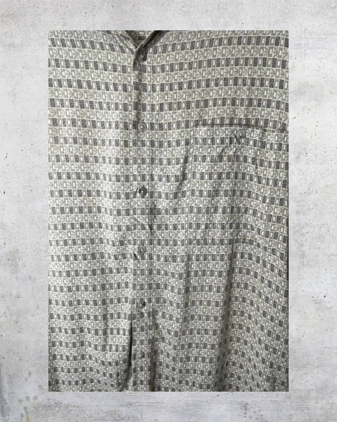 Campia Moda Geotext Checkered Button-Up