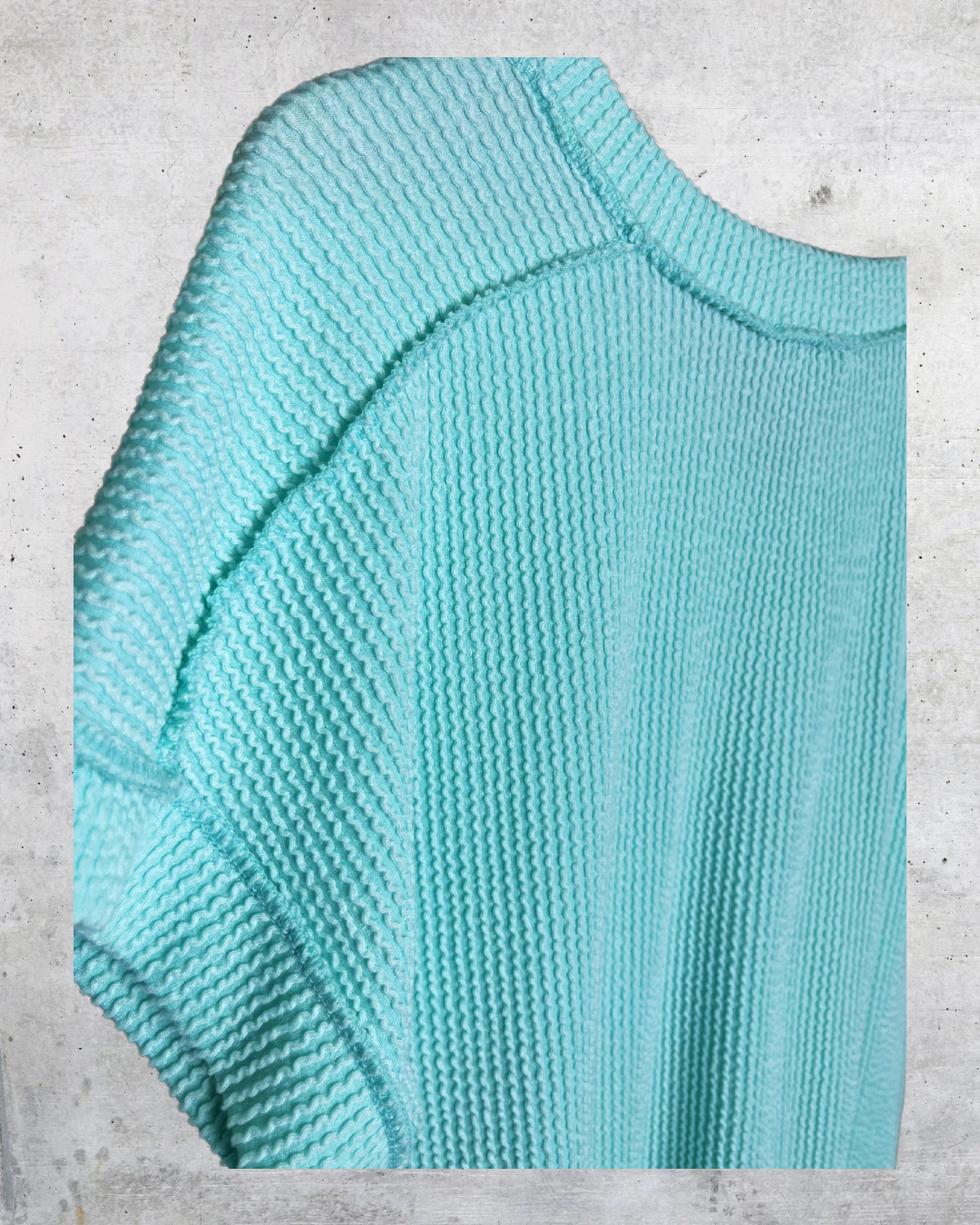 Heimish USA Ribbed V-Neck Tee in Mint
