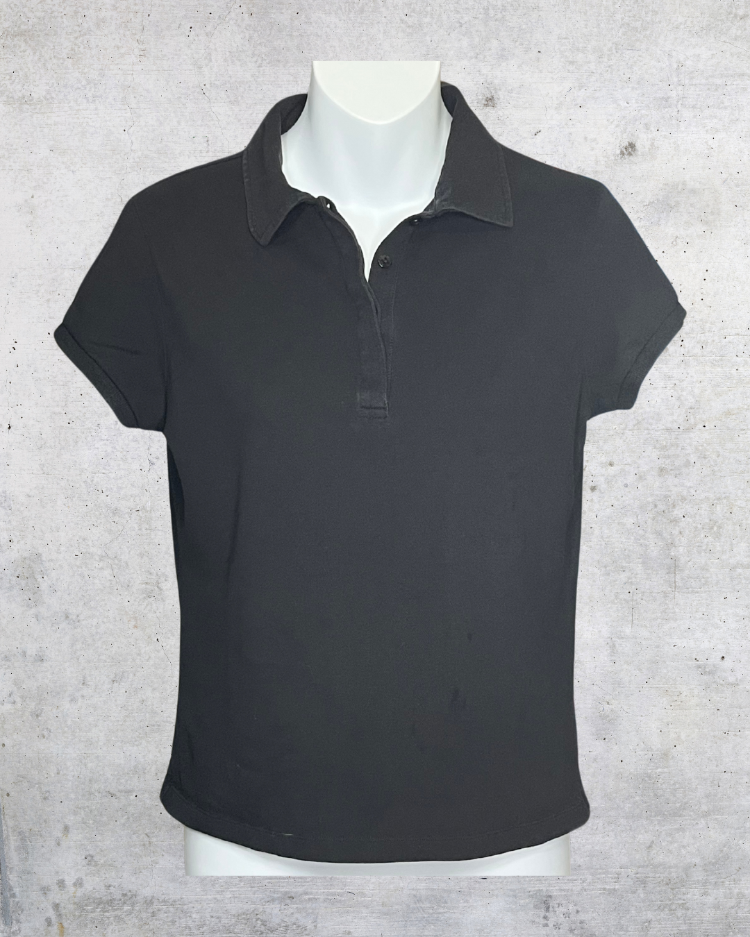 Y2K Esprit Fitted Black Polo