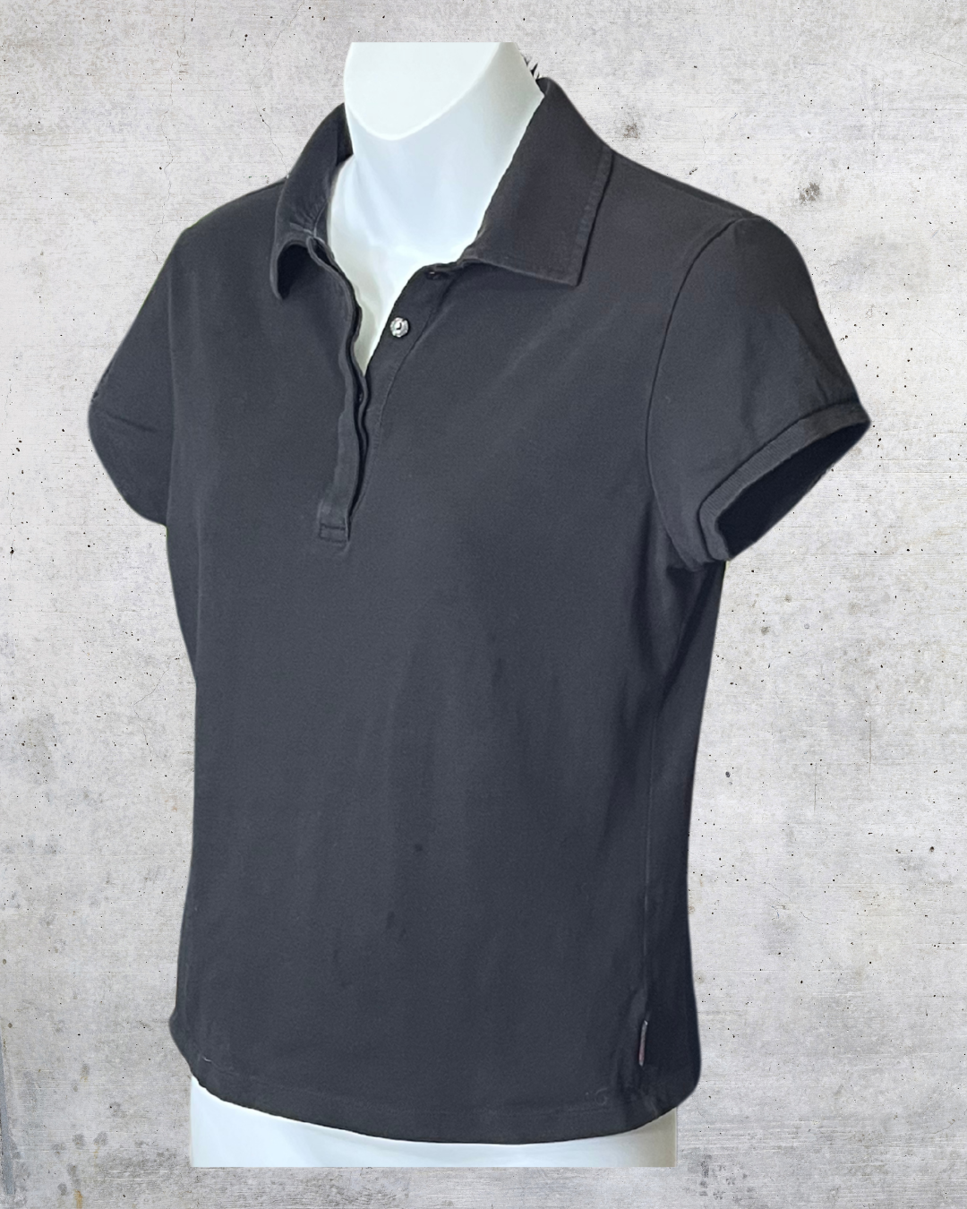 Y2K Esprit Fitted Black Polo