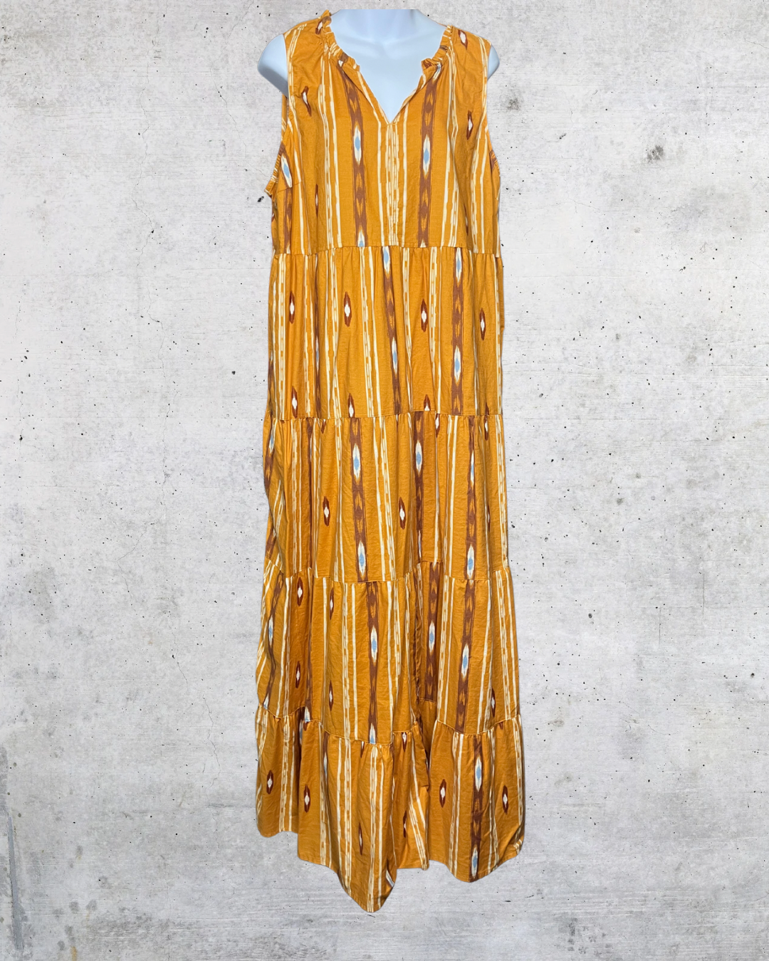 Sunshine Sage Aztec Maxi Dress