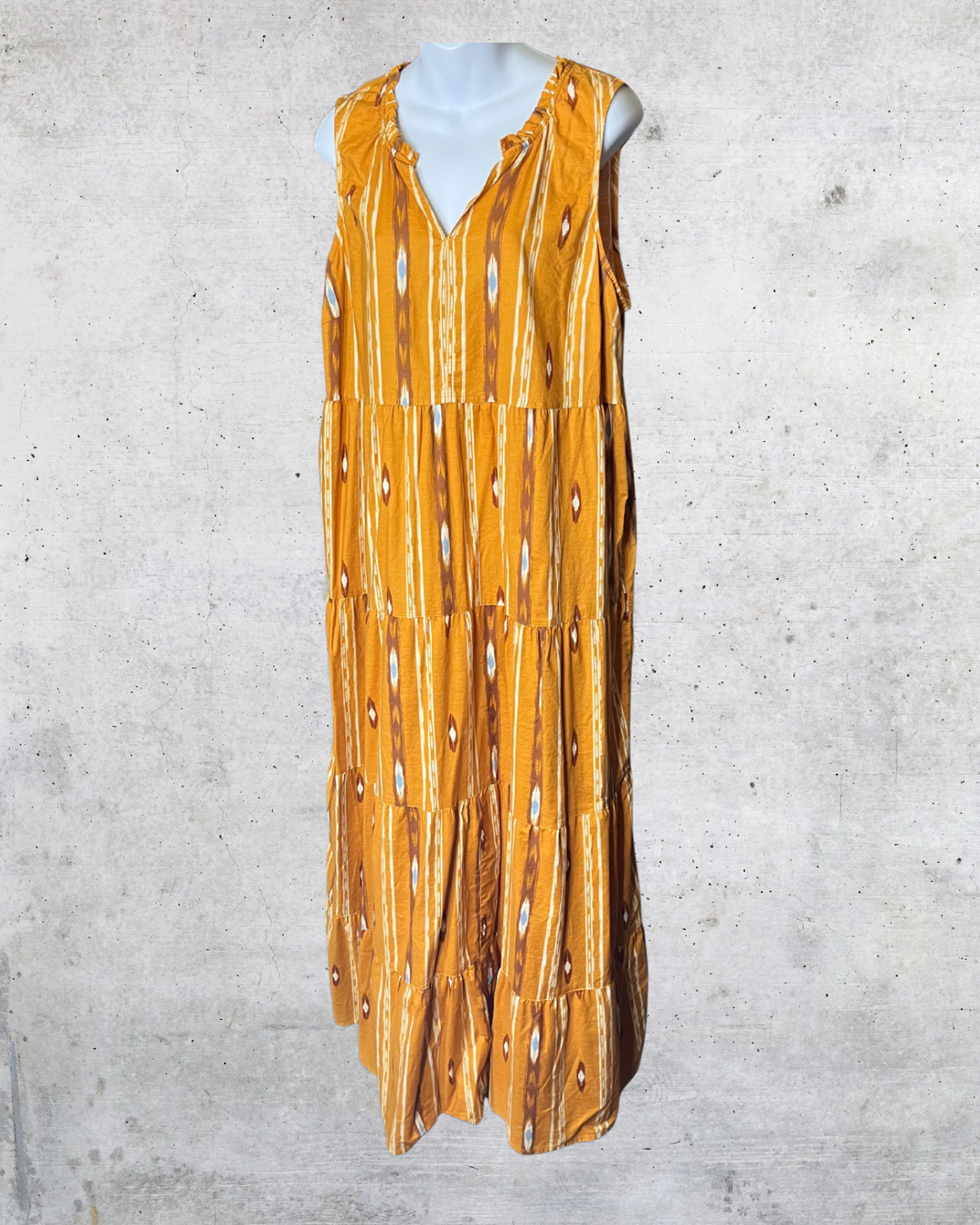 Sunshine Sage Aztec Maxi Dress