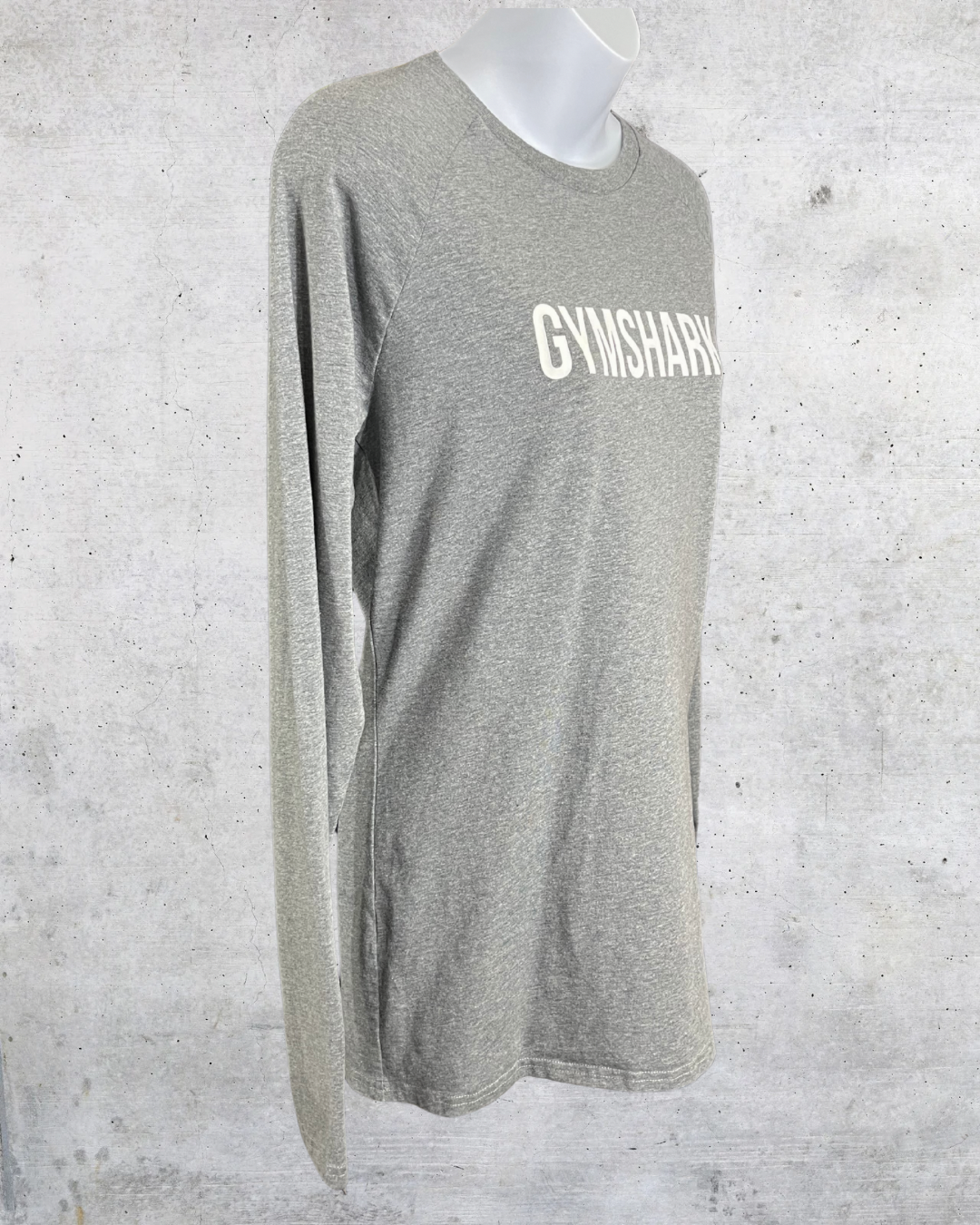 Gymshark Grey Long Sleeve Logo Tee
