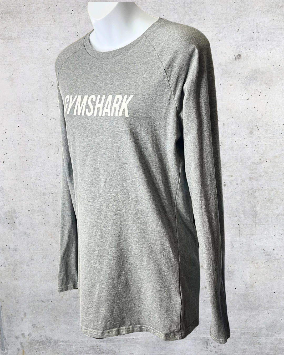 Gymshark Grey Long Sleeve Logo Tee