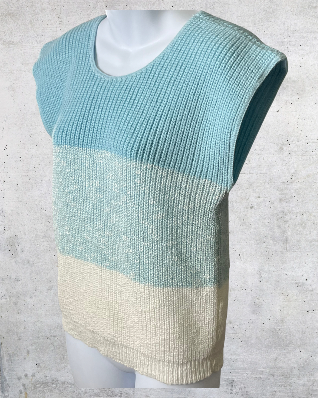 Adele Knitwear Colorblock Sweater Vest - Small
