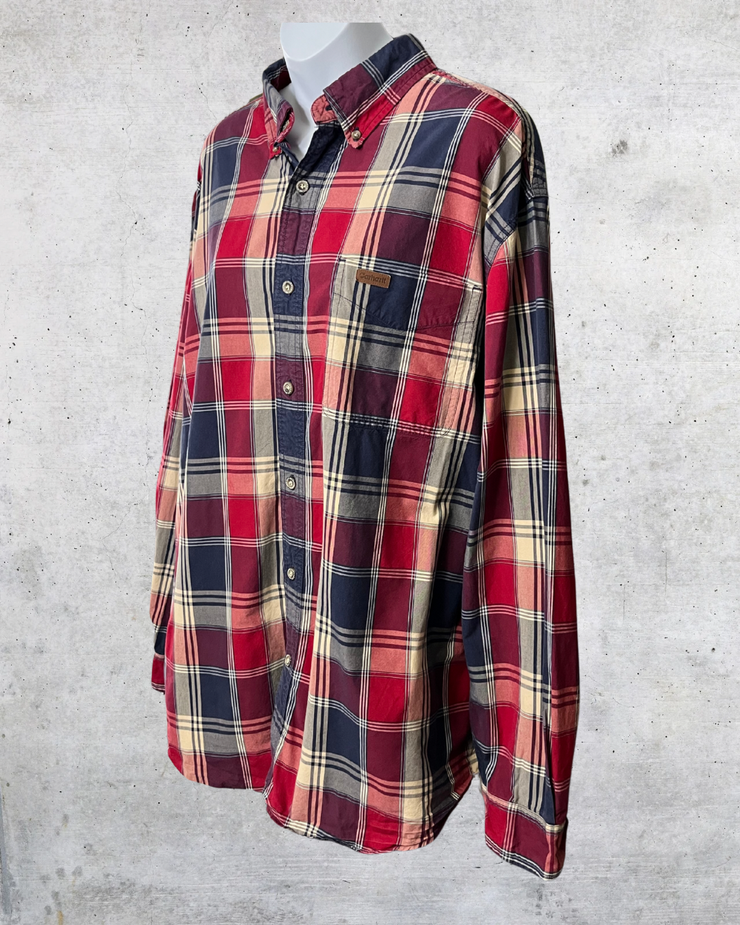 Carhartt Plaid Flannel Button-Up Shirt – XL