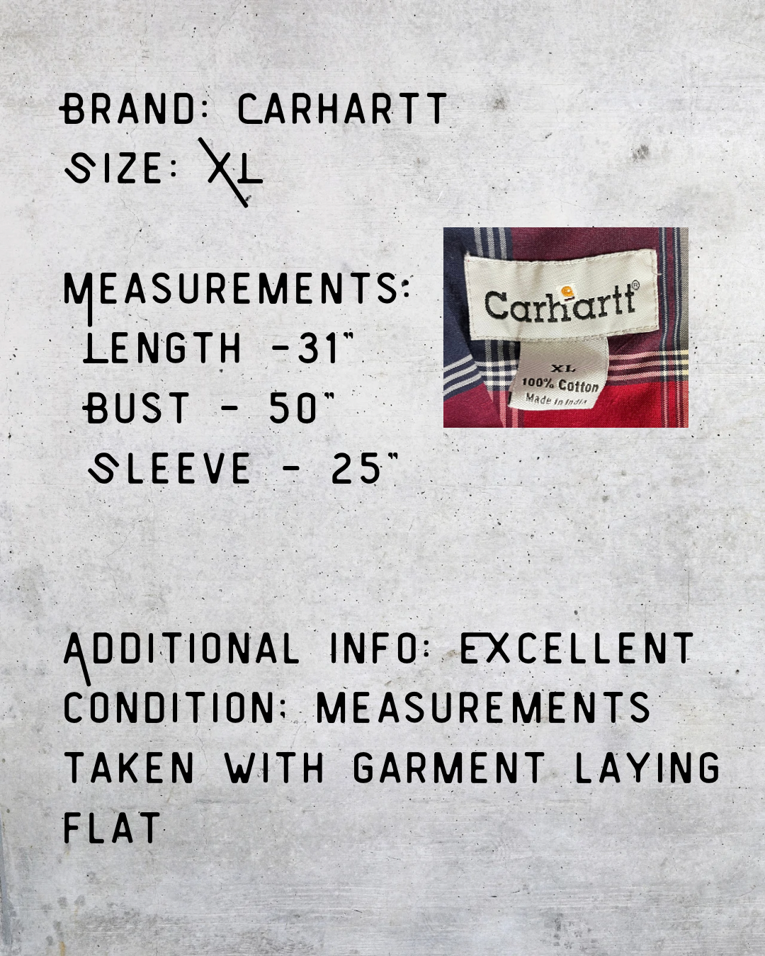 Carhartt Plaid Flannel Button-Up Shirt – XL