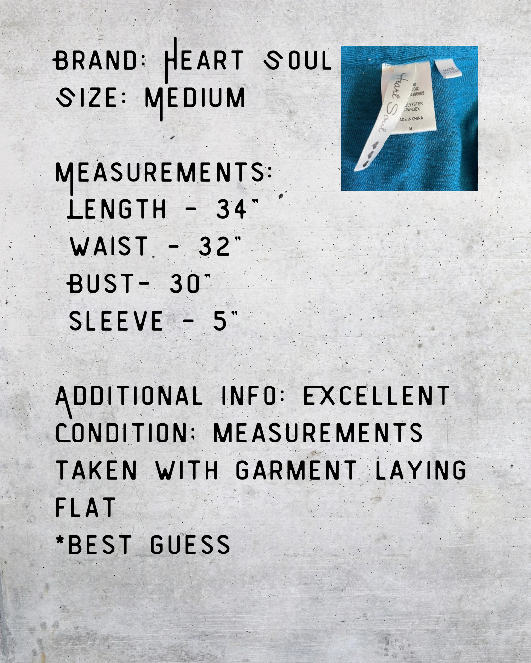 Heart Soul Teal Ruffle Front Dress – Medium
