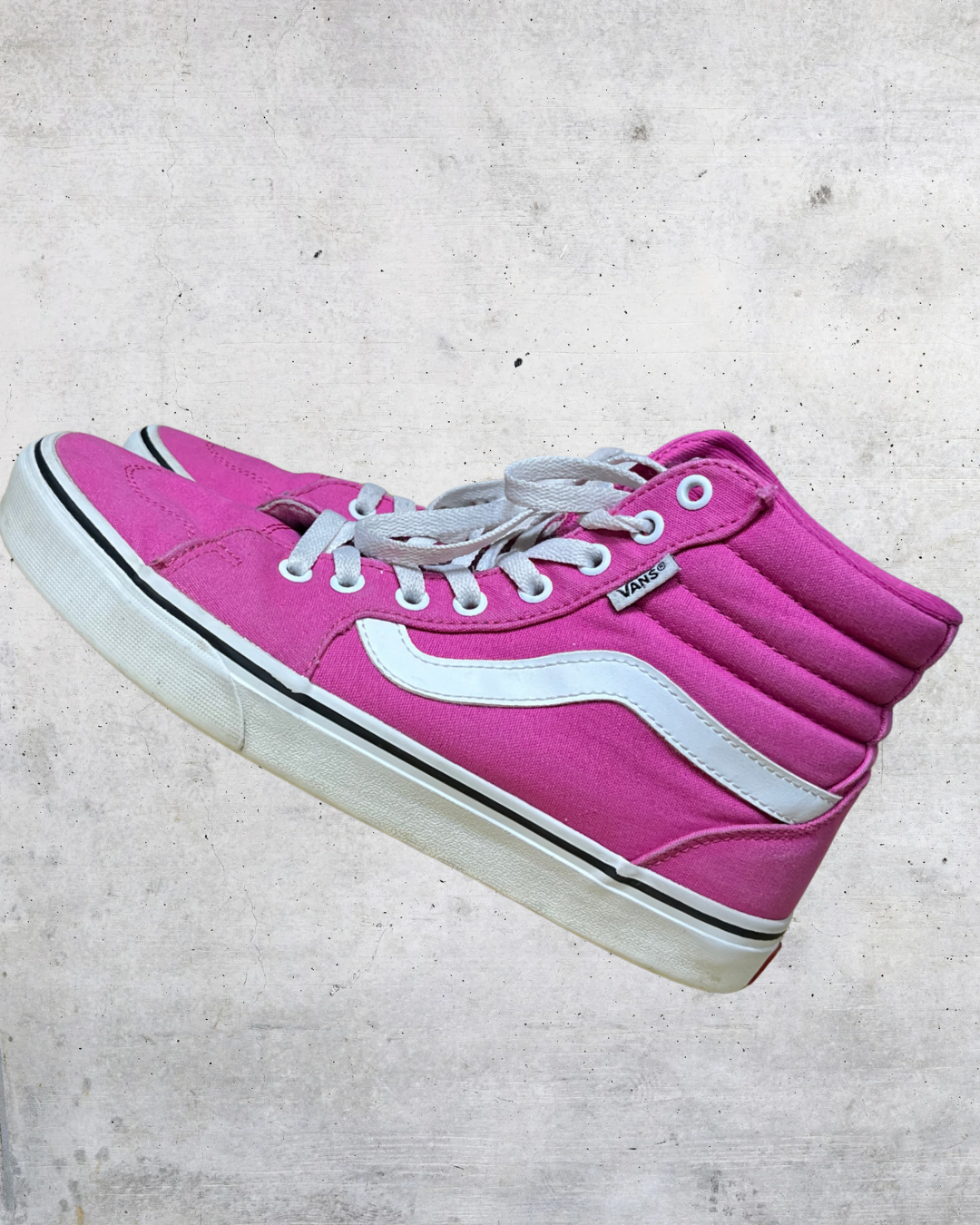Vans Sk8-Hi Hot Pink Canvas Sneakers – Women’s 9