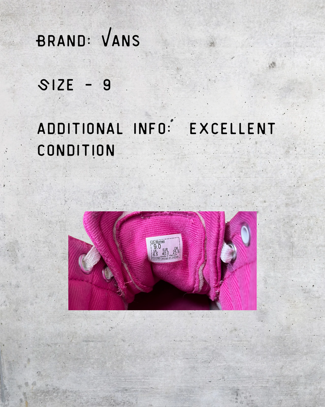 Vans Sk8-Hi Hot Pink Canvas Sneakers – Women’s 9