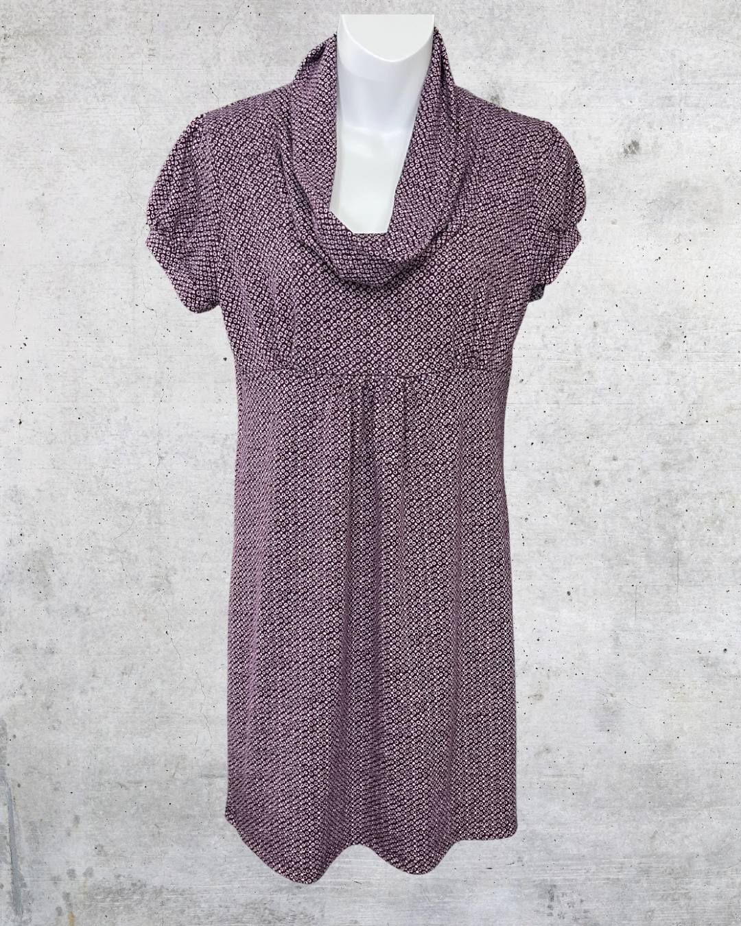 Heart Soul Plum Knit Cowl Neck Dress - Large