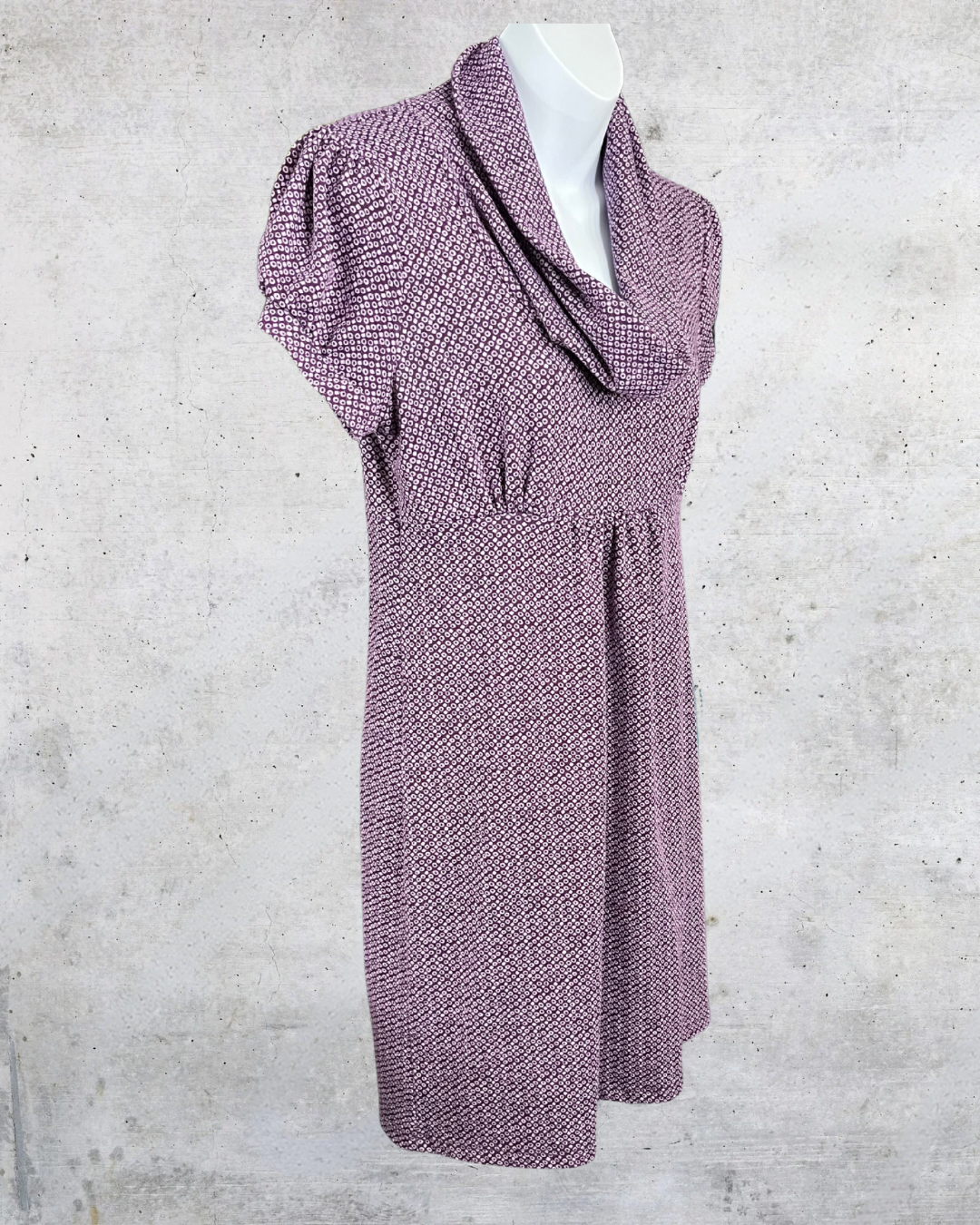 Heart Soul Plum Knit Cowl Neck Dress - Large