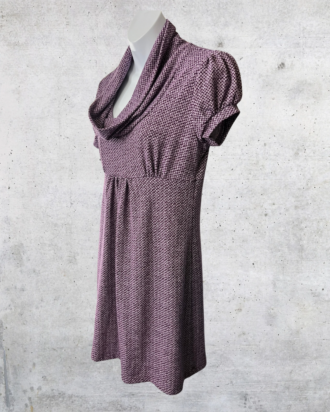 Heart Soul Plum Knit Cowl Neck Dress - Large