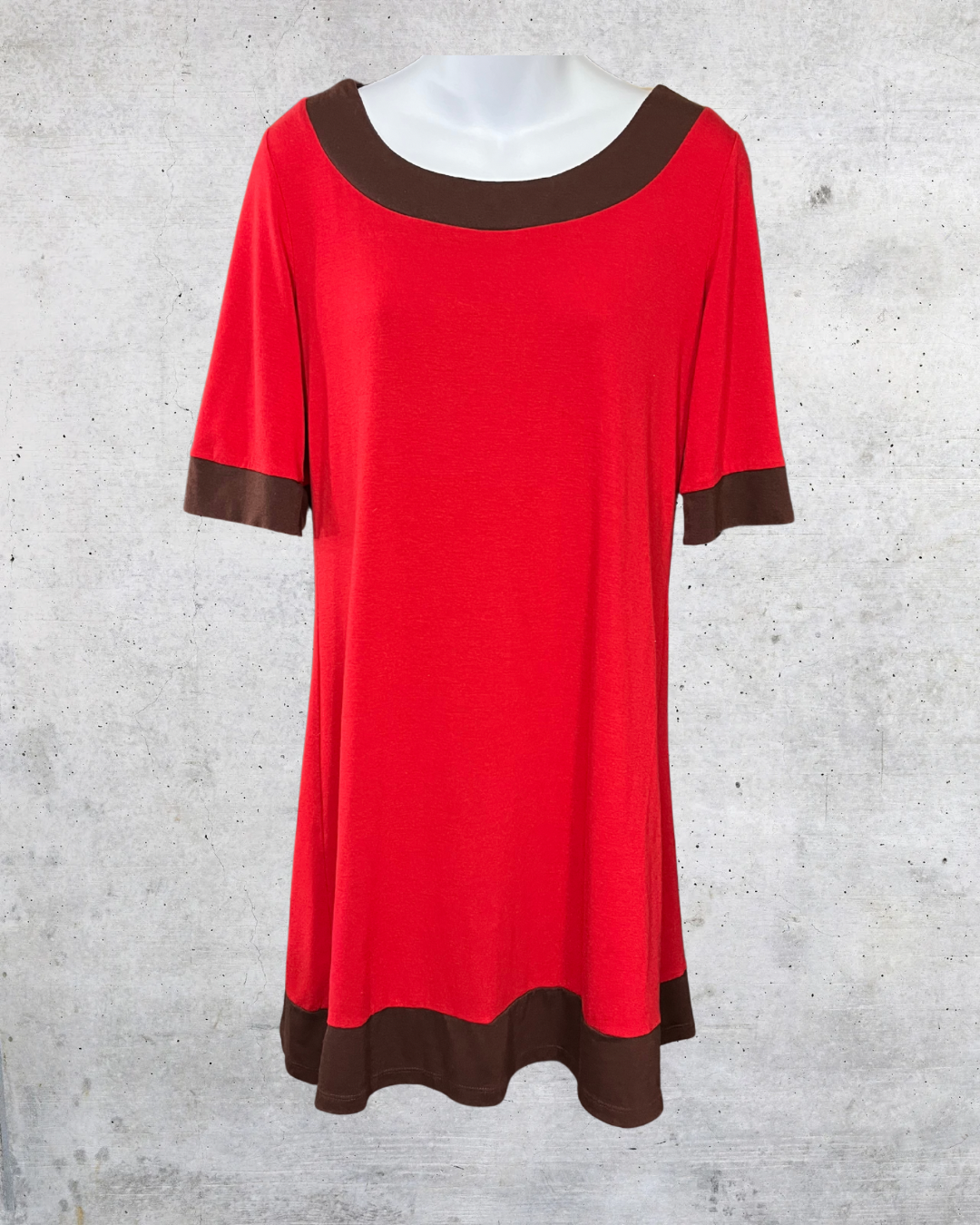 Duck Head Retro Red & Brown Colorblock Dress