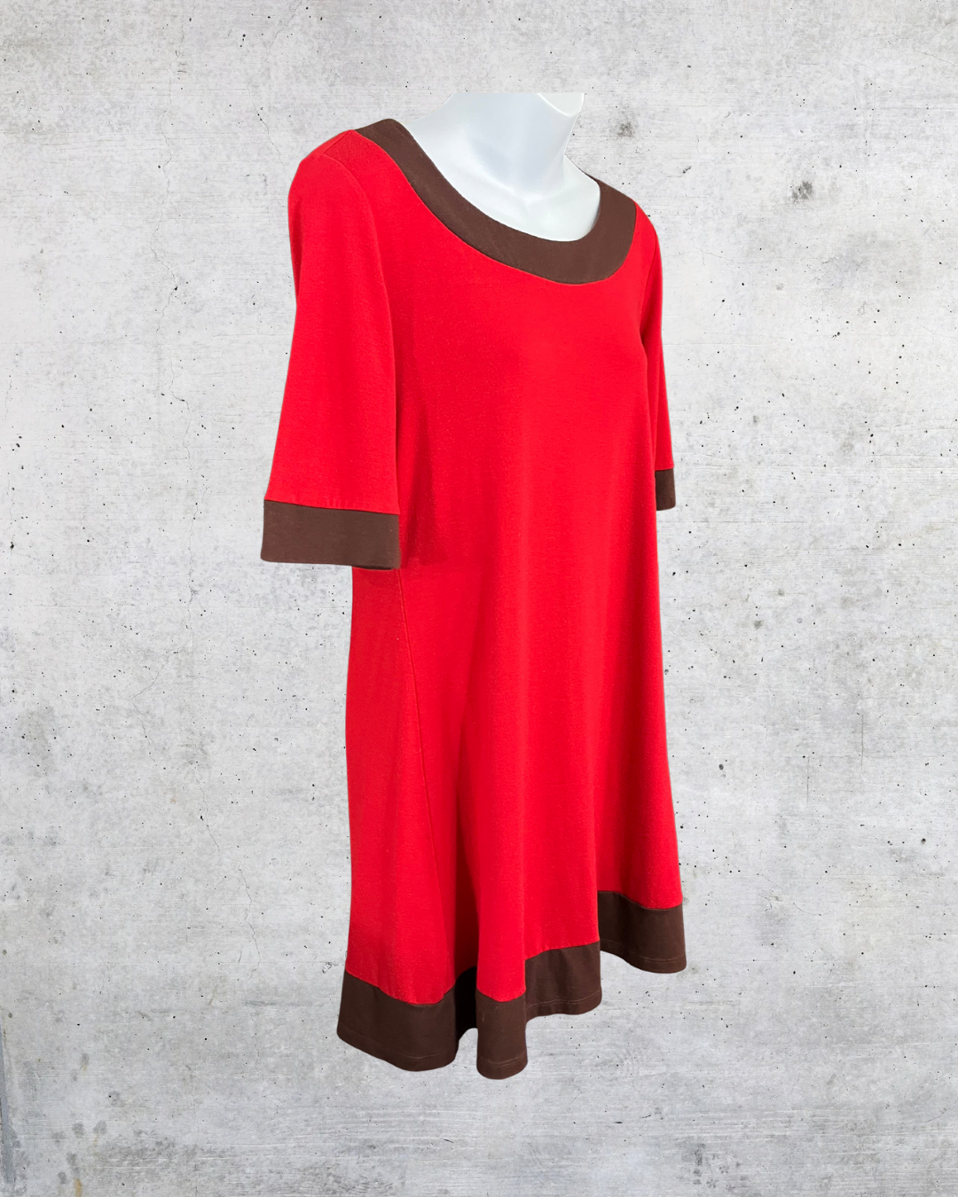 Duck Head Retro Red & Brown Colorblock Dress