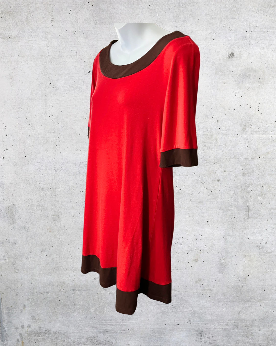 Duck Head Retro Red & Brown Colorblock Dress