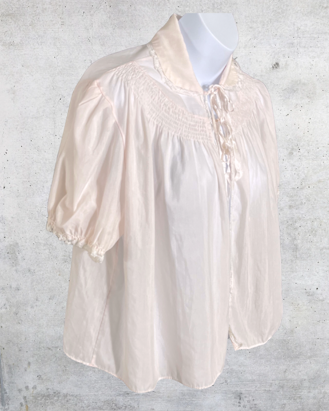 1970s Vintage Sheer Peignoir Top - Medium