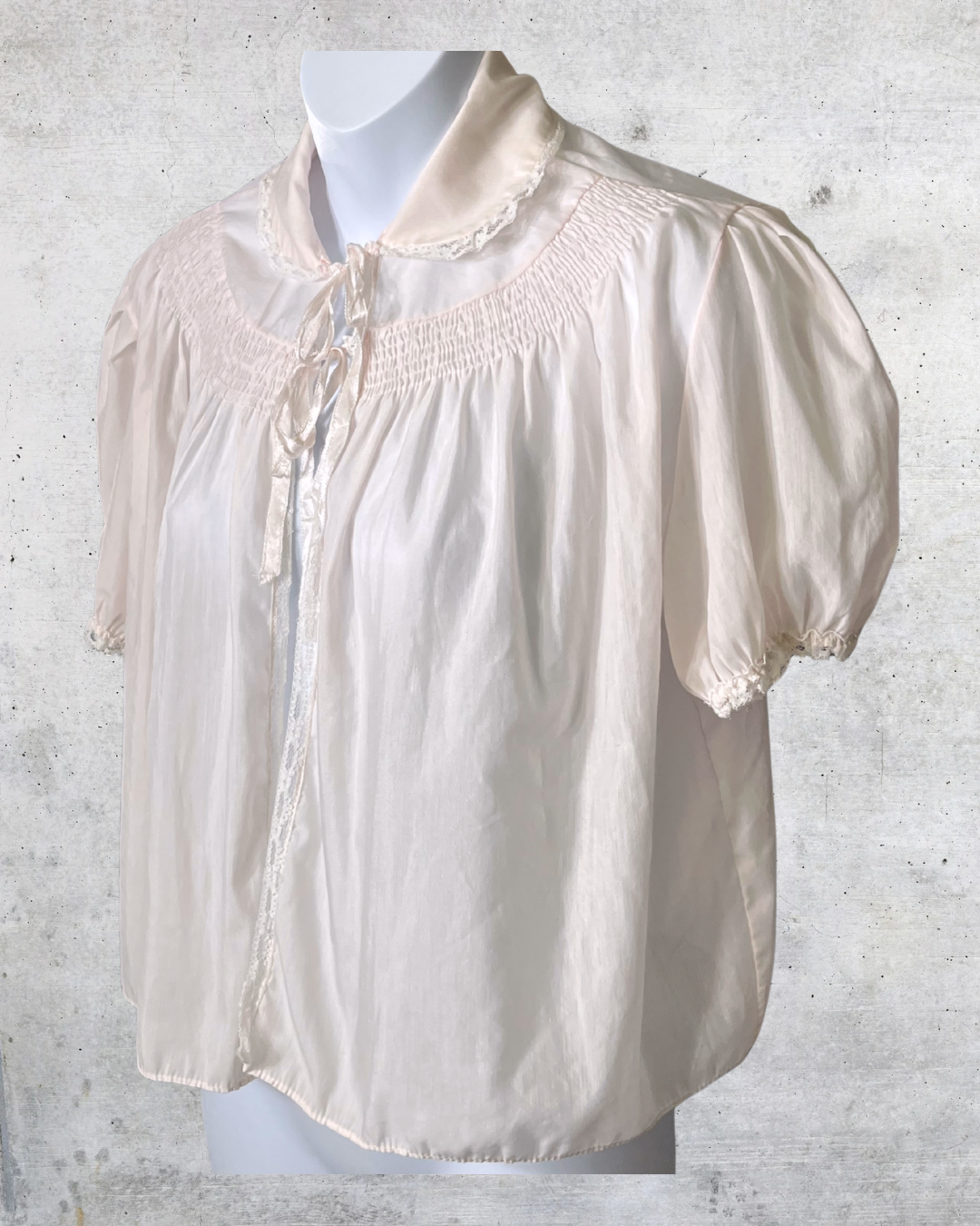 1970s Vintage Sheer Peignoir Top - Medium
