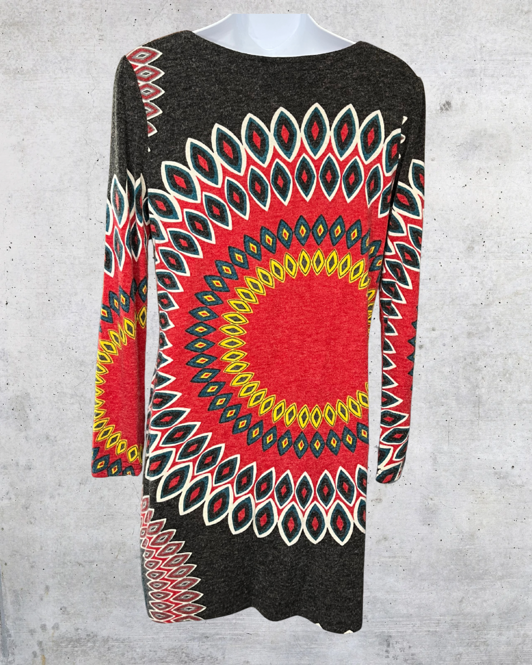Aryeh Retro Zip-Front Knit Dress - Medium