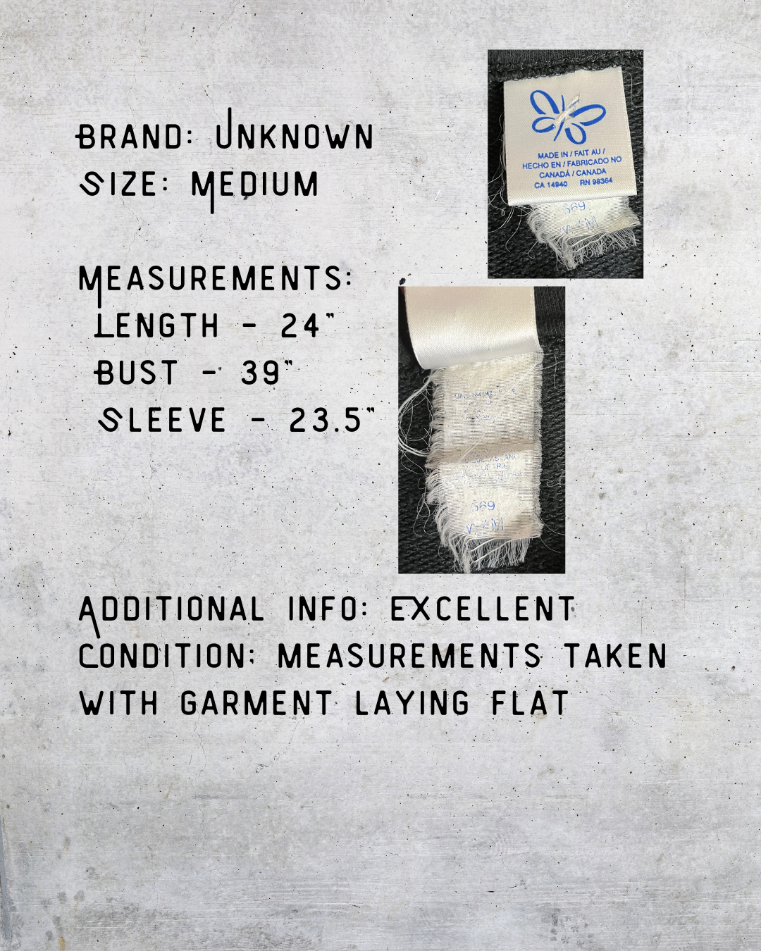 Black Minimalist Zip-Up Jacket - Medium