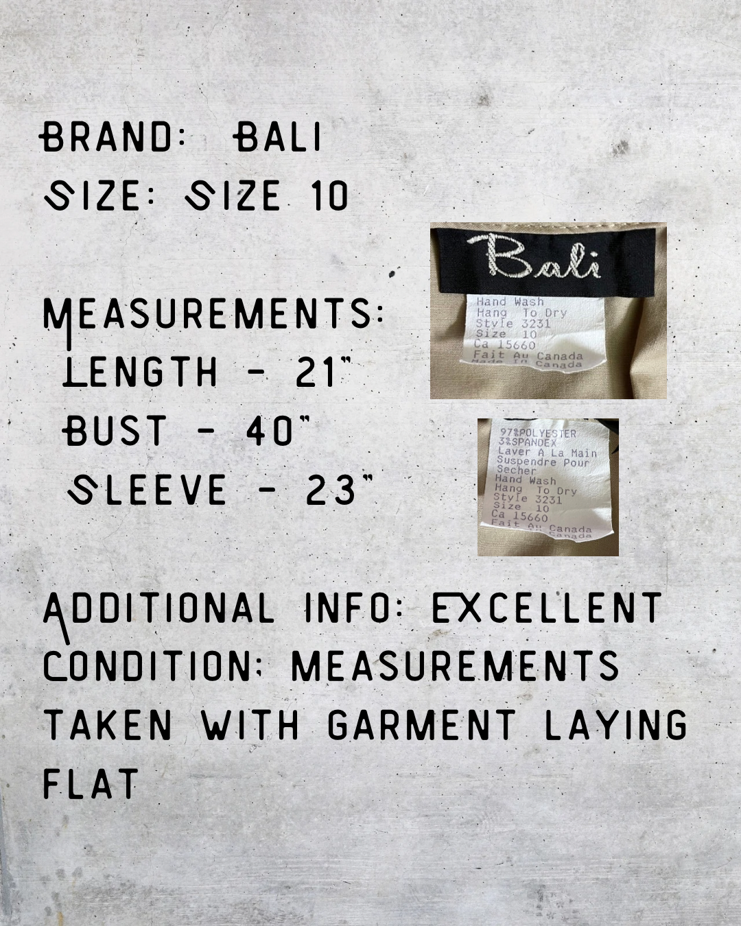 Bali Ruffle-Neck Button Blouse - Size 10