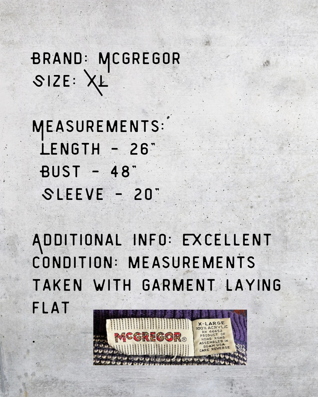 Vintage McGregor Geometric Button-Up Cardigan - XL