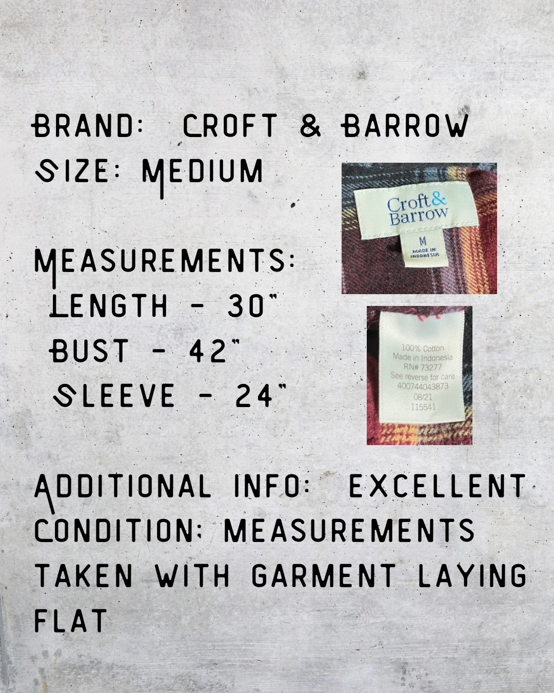 Classic Red & Black Plaid Button-Down Shirt - Medium