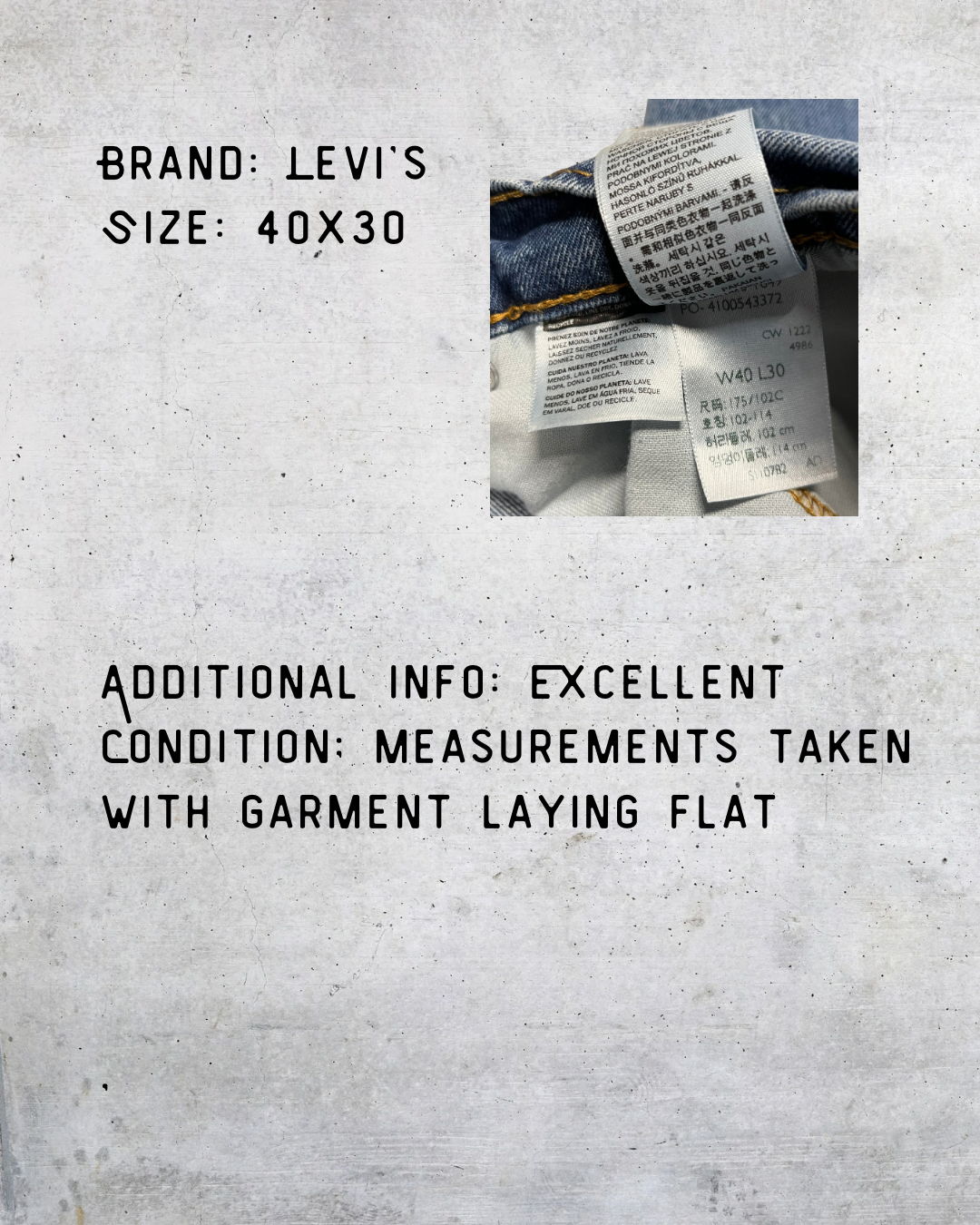 Levi’s 505 Straight Leg Jeans - Size 40 x 30