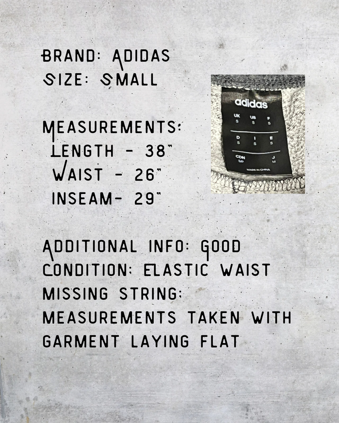 Adidas Gray 3-Stripe Jogger Sweatpants – Small