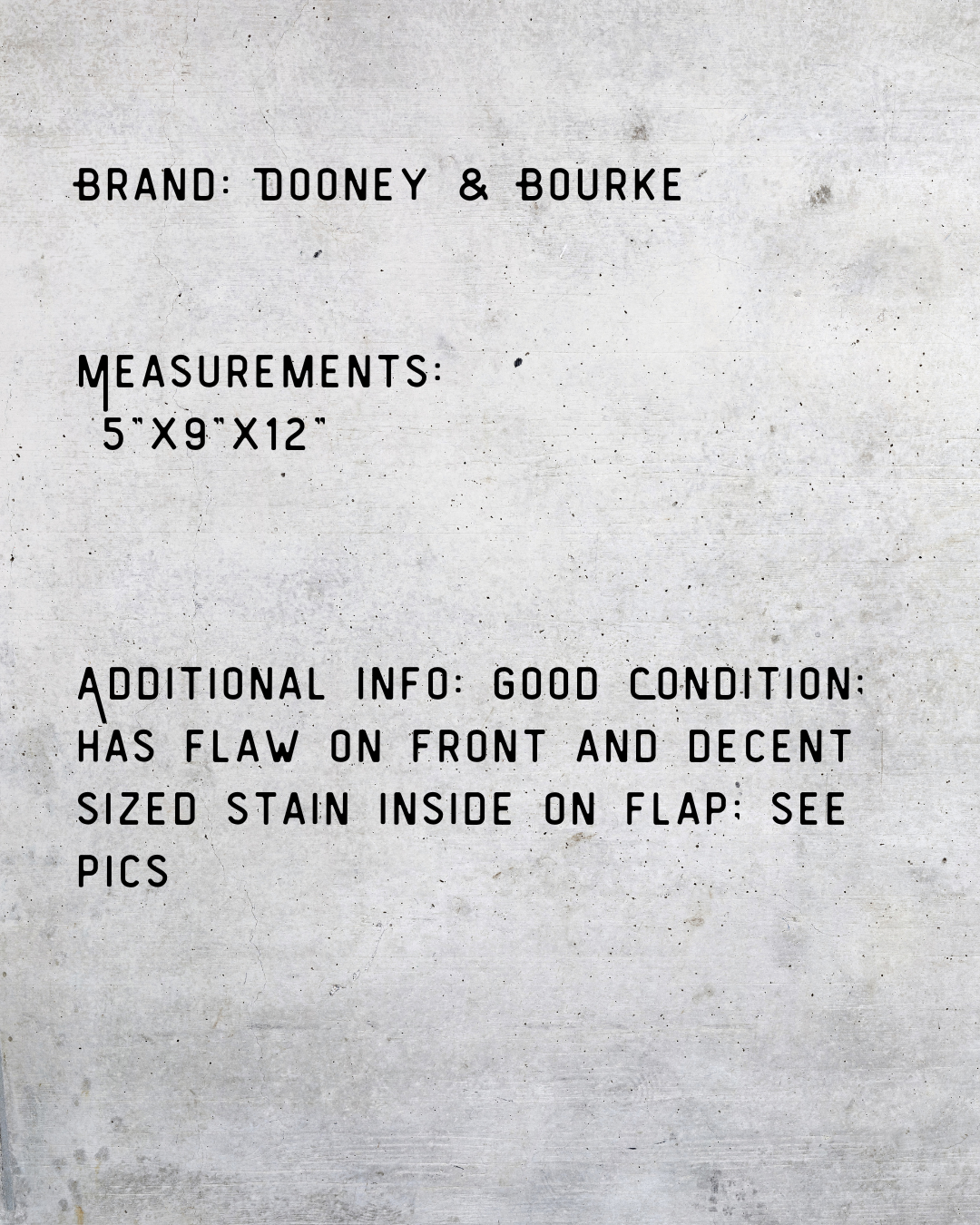 Vintage Dooney & Bourke Pebbled Leather Crossbody Bag