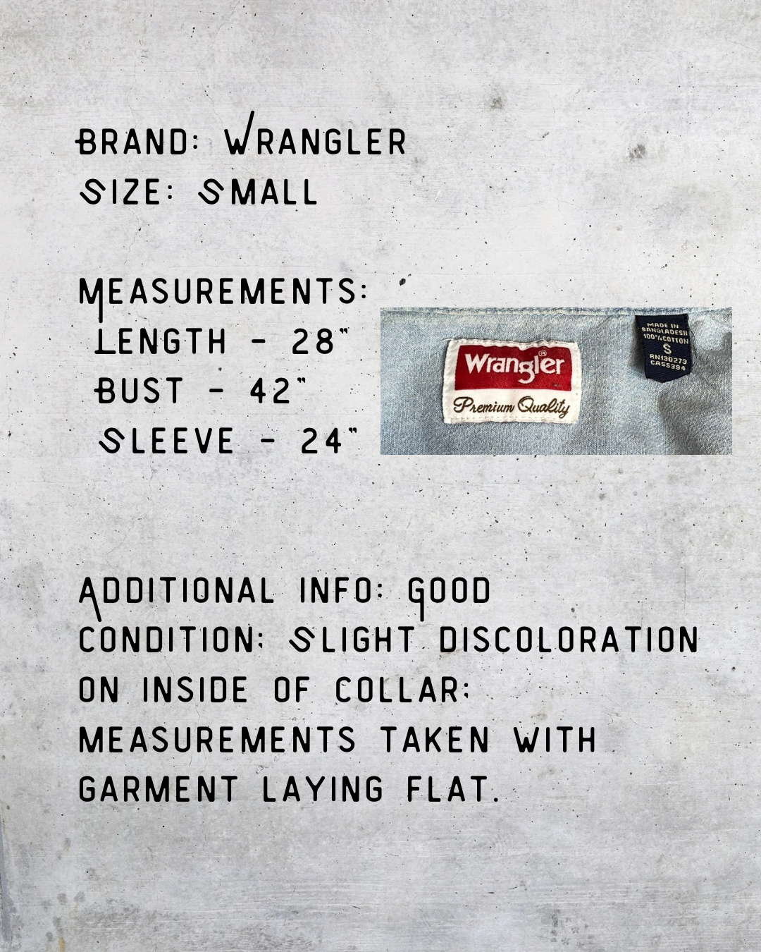 Wrangler Light Wash Denim Button-Up Shirt - Small