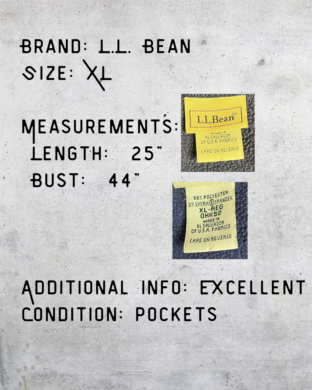 Vintage L.L. Bean Fleece Zip Vest – XL