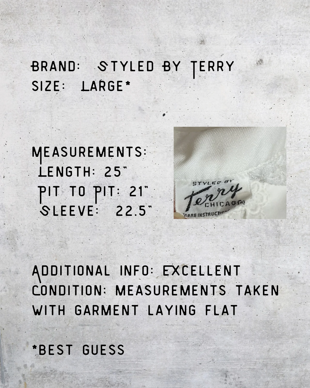 Vintage Styled by Terry Lace Prairie Blouse – Large