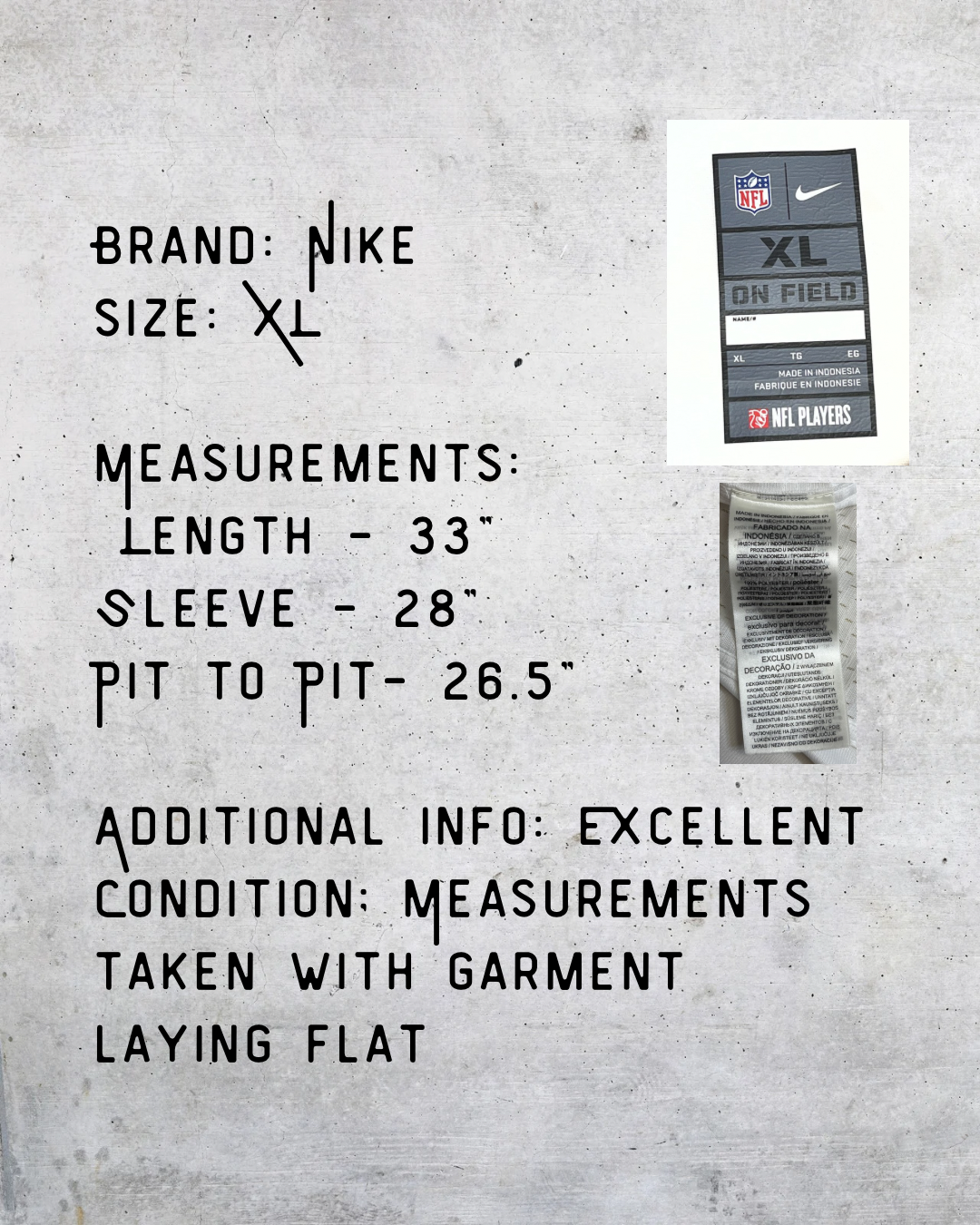 Nike Buffalo Bills Blank White NFL On Field Jersey - XL
