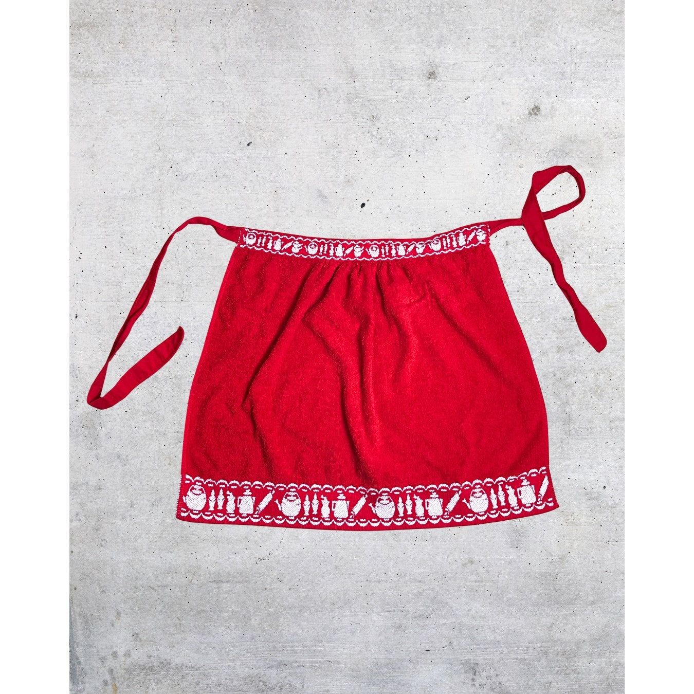 Vintage 1960s Callaway Red Terrycloth Apron