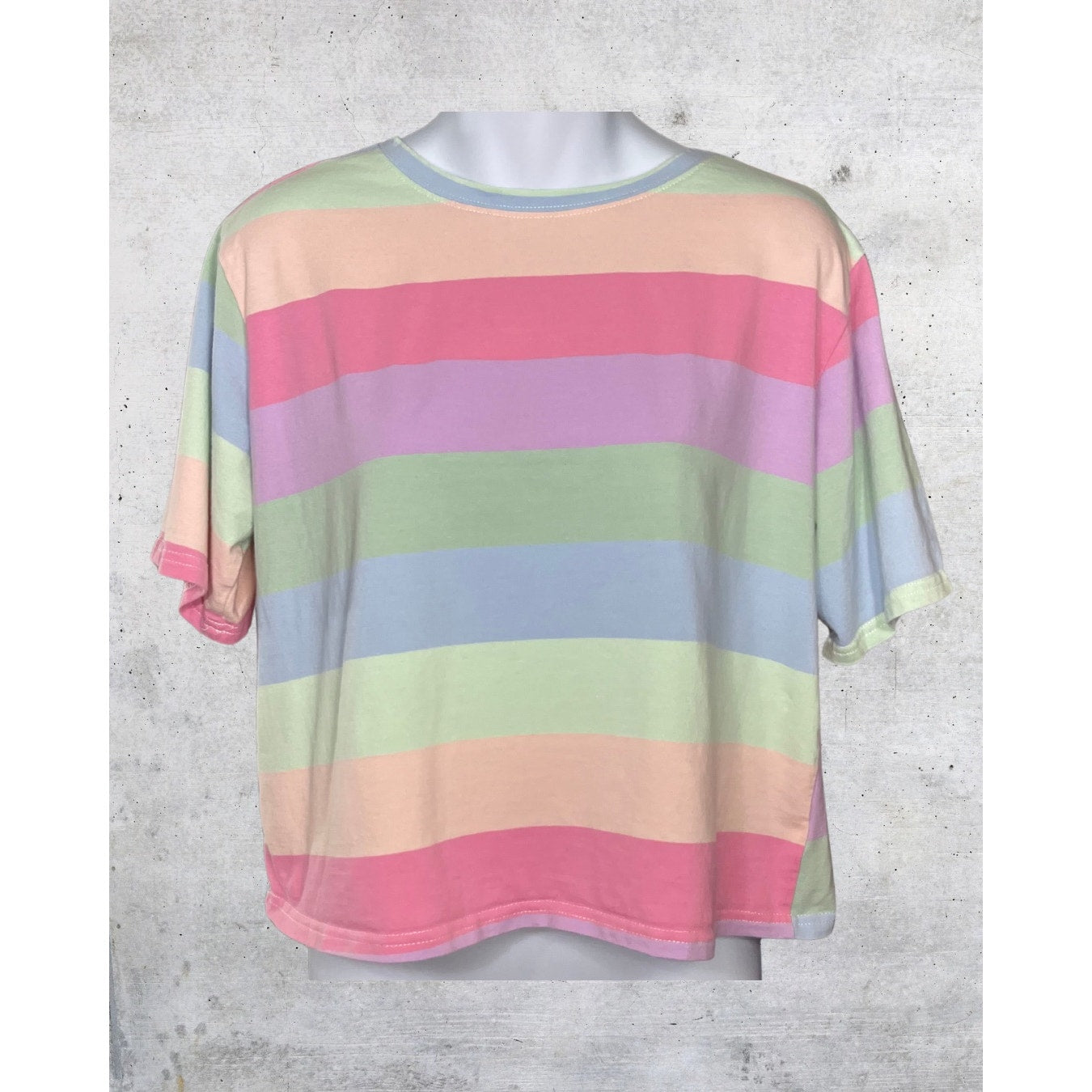 Adora Pastel Rainbow Stripe Tee