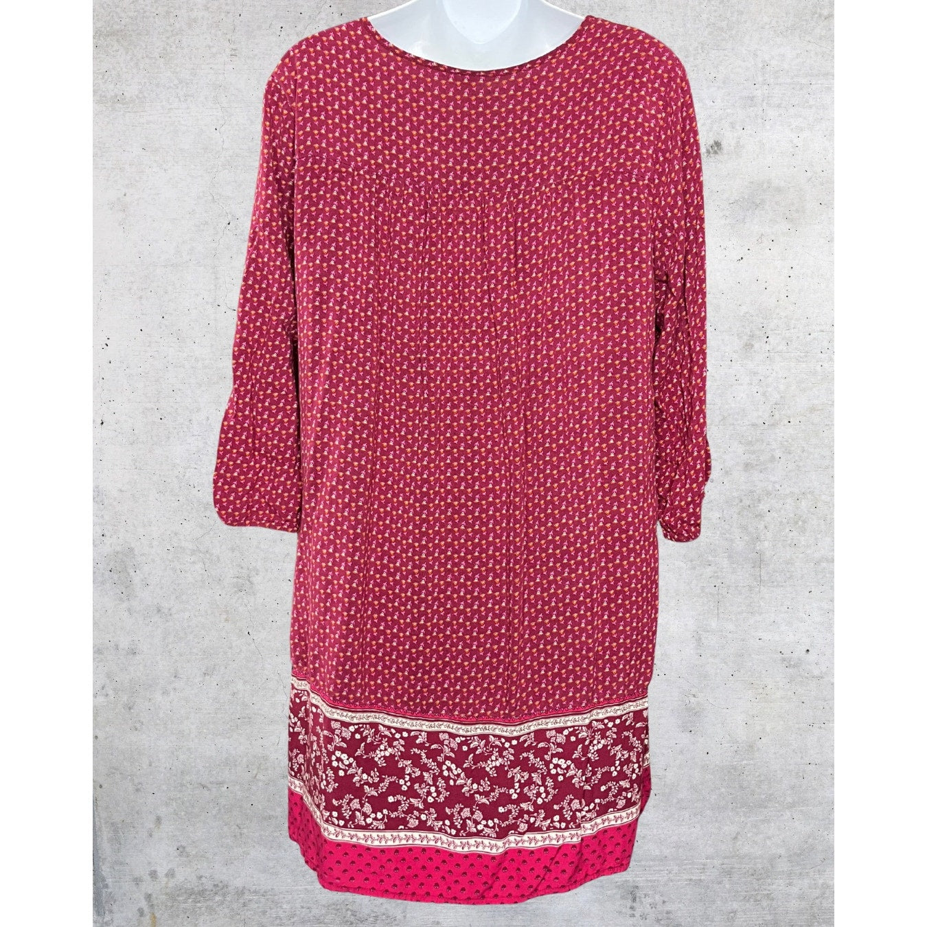 Maroon Boho Tunic Dress