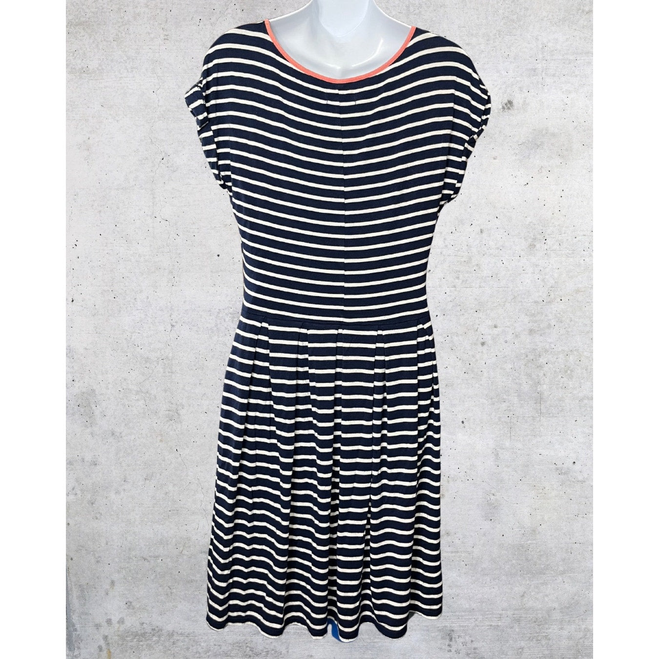 Navy Stripe Fit & Flare Dress