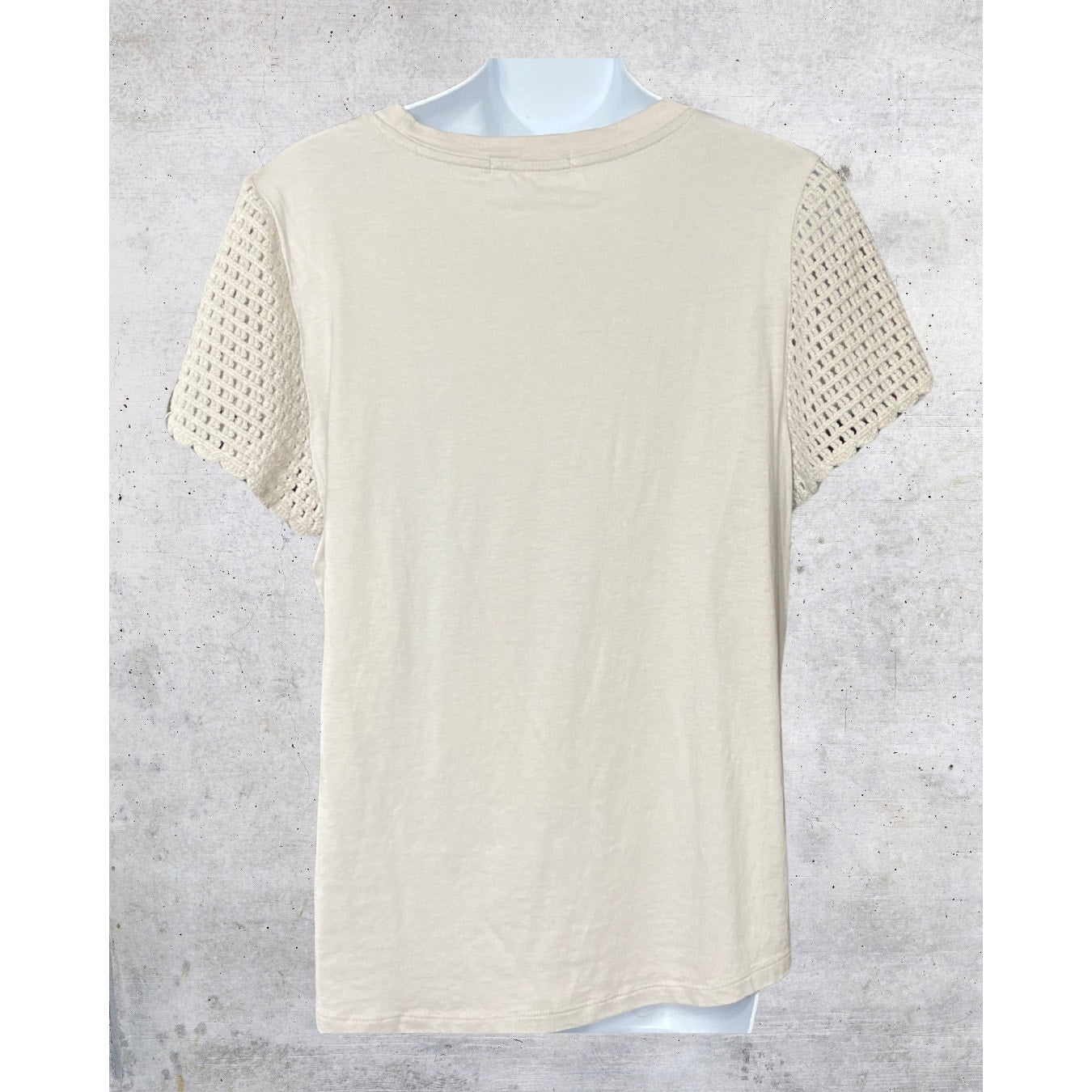 C&C California Crochet Sleeve Tee