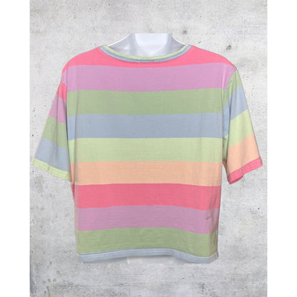 Adora Pastel Rainbow Stripe Tee
